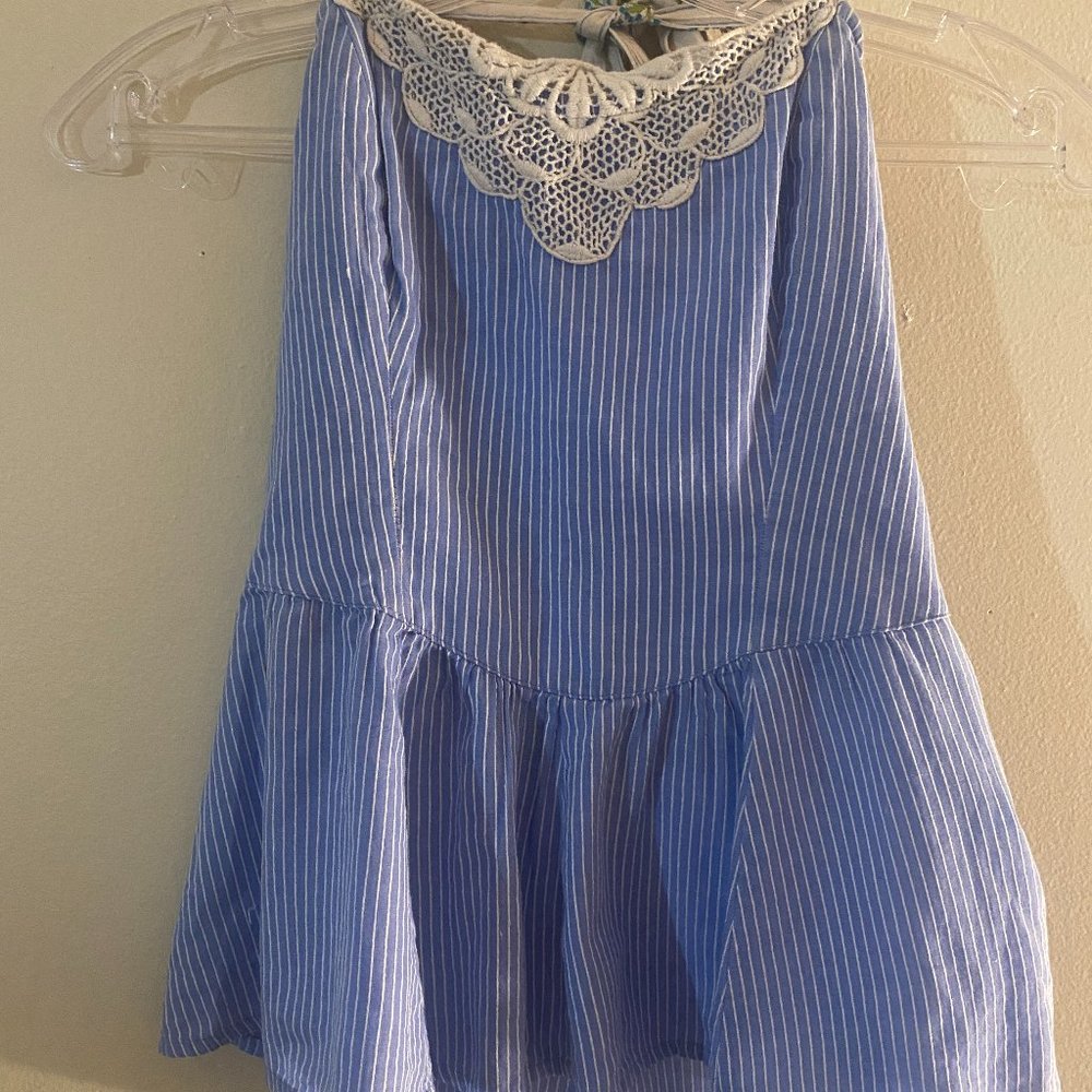 Free People Light Blue Halter Top